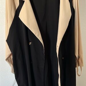 H&M Black and Cream Trench Coat